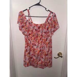 Floral Off-Shoulder Pink Summer Top